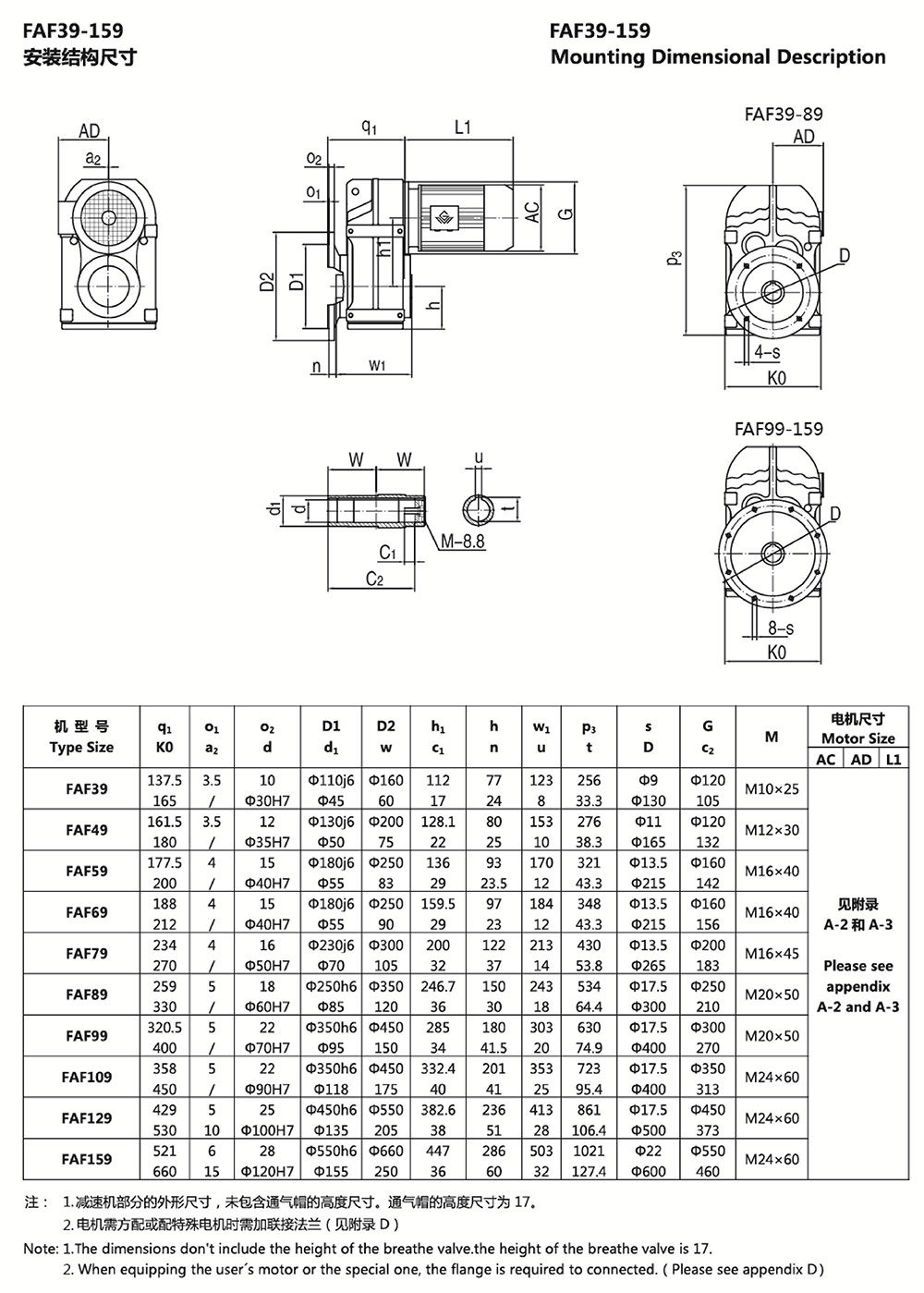 FAF39-159安裝結(jié)構(gòu)尺寸